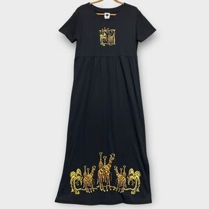 Vintage California Concepts Women’s Maxi Dress Size 8 Giraffe Safari 1990s 90s